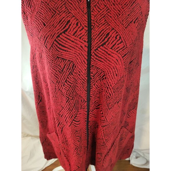 Habitat Clothes To Live In Zip Up Red Asymmetrical Vest Tunic Lagenlook‎ Size S - Picture 3 of 8
